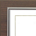 Walnut/Silver Frame Featherlite Modular Office Plaque (11"x13 1/2")
